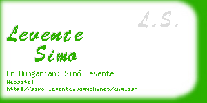 levente simo business card